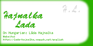 hajnalka lada business card