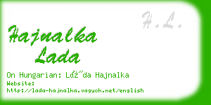 hajnalka lada business card